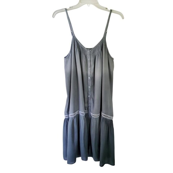Island Planet Ombre Grey Soft Loose Fitting Dress Spaghetti Straps Size S/M - Picture 7 of 13